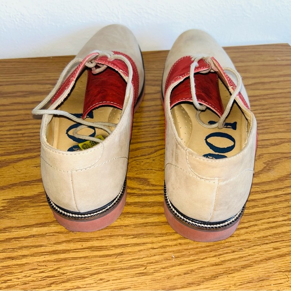 1901 Men’s Red leather Saddle Up classic dress shoe - Picture 4 of 6